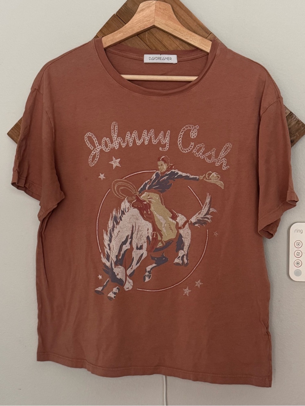 🤠 Johnny Cash Rodeo Tour Rust Tee by Daydreamer LA 🎸 Oversized S